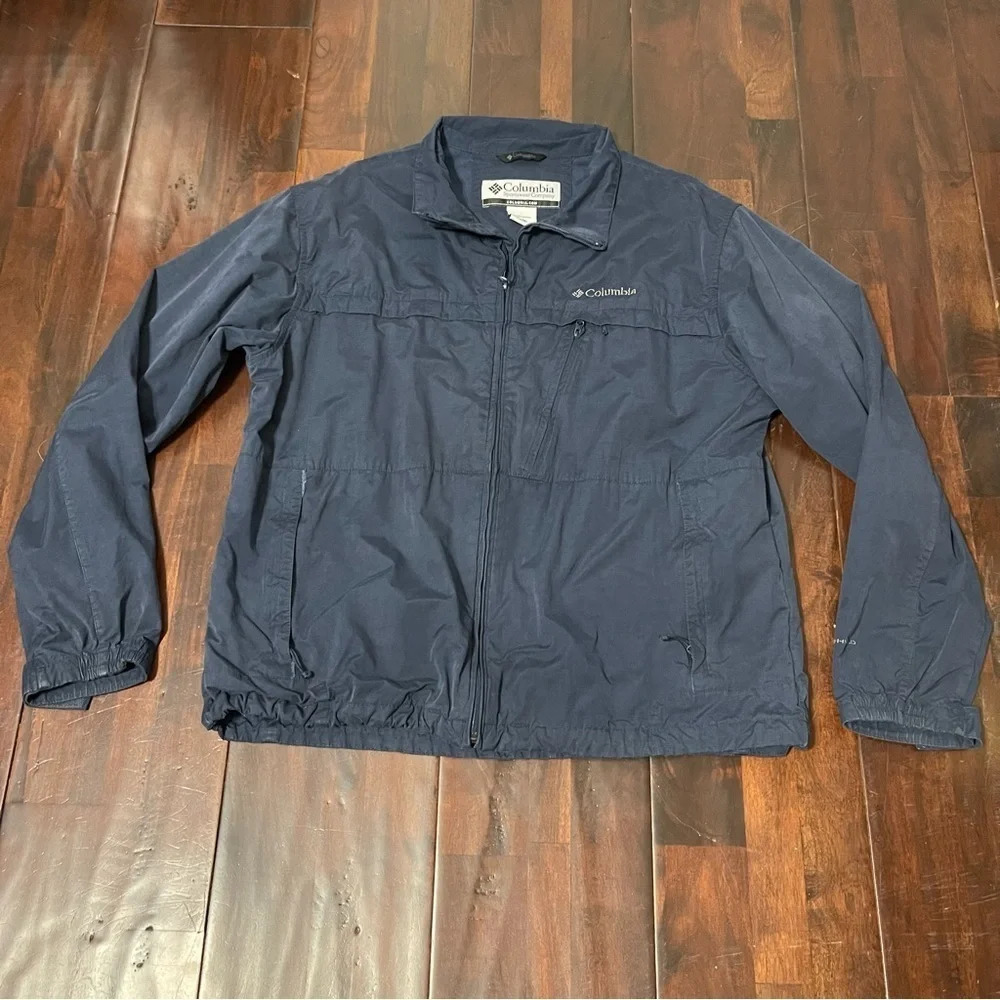 Columbia Omni Shade Jacket Men’s XL Navy Full Zip